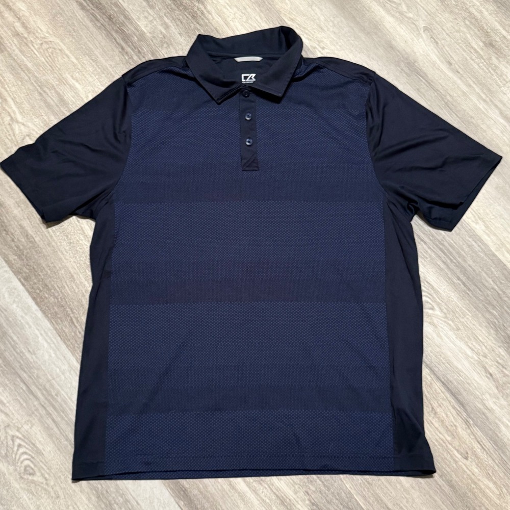 Cutter  & Buc Camelback Golf Club Polo Shirt New Men's Large Drytec Navy‎ Blue